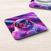 astronautenkat bier onderzetter (Linkerzijde)