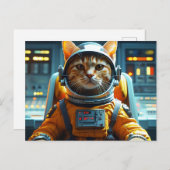 astronautenkat briefkaart (Voorkant / Achterkant)