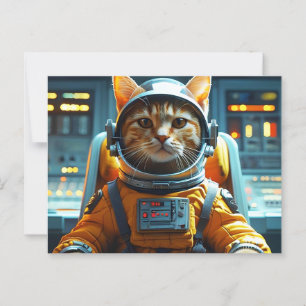 astronautenkat briefkaart
