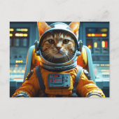 astronautenkat briefkaart (Voorkant)