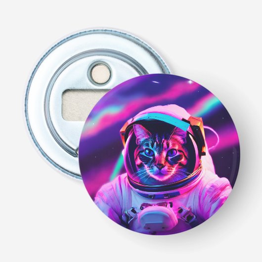 astronautenkat button flesopener (Voorkant)
