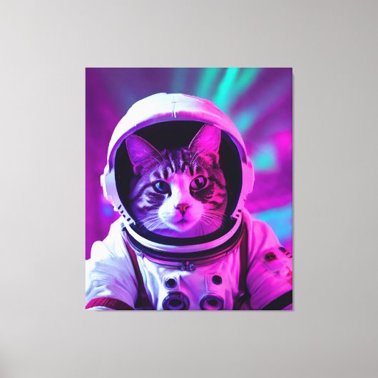 astronautenkat canvas afdruk (Voorkant)