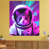 astronautenkat canvas afdruk (Insitu (Woonkamer))