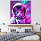 astronautenkat canvas afdruk (Insitu (Slaapkamer))