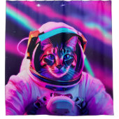astronautenkat douchegordijn (Voorkant)