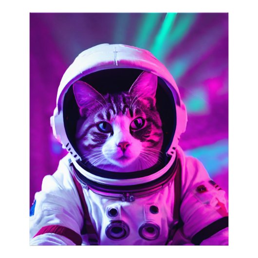 astronautenkat foto afdruk (Voorkant)
