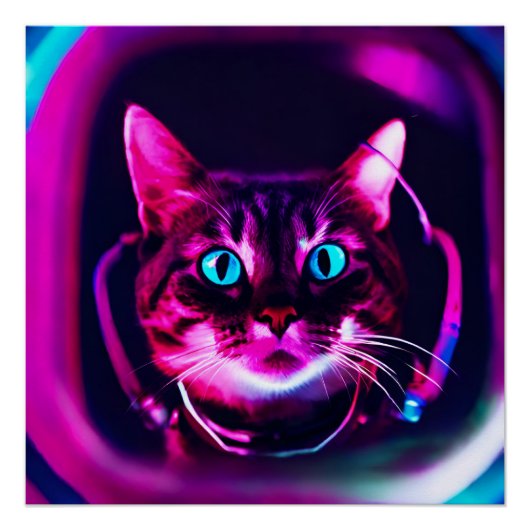 astronautenkat perfect poster (Voorkant)