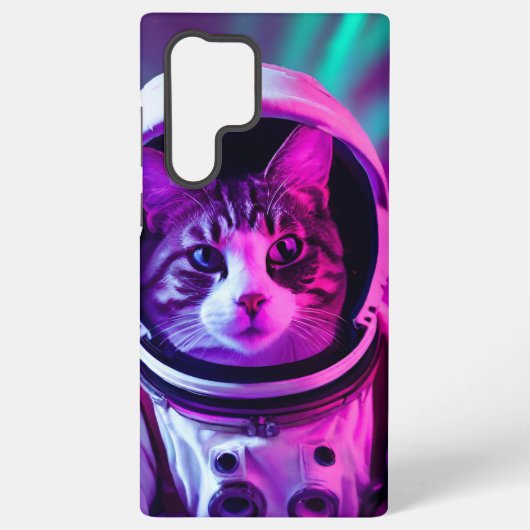 astronautenkat samsung galaxy hoesje (Achterkant)