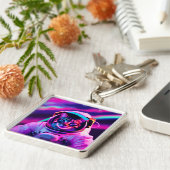 astronautenkat sleutelhanger (Zijkant)