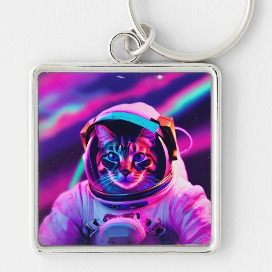 astronautenkat sleutelhanger (Voorkant)