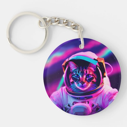 astronautenkat sleutelhanger (Voorkant)