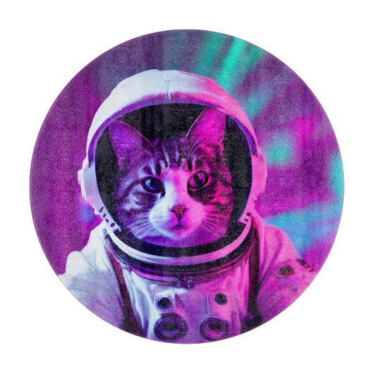 astronautenkat snijplank (Voorkant)