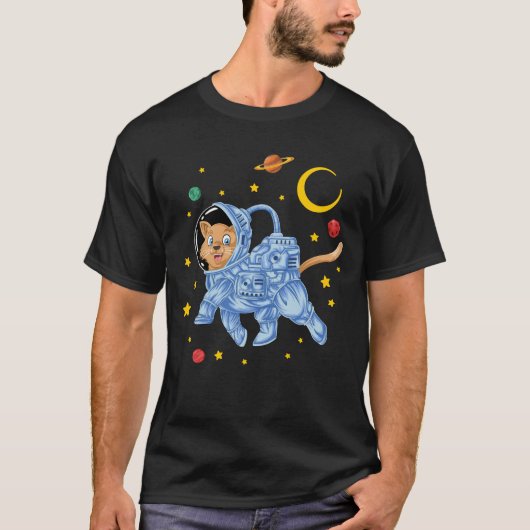 astronautenkat t-shirt (Voorkant)