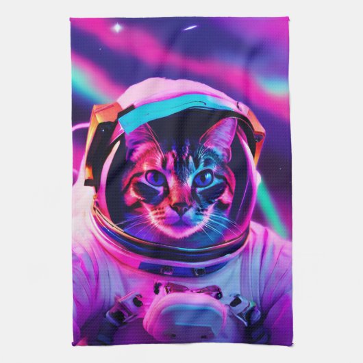astronautenkat theedoek (Verticaal)