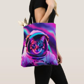 astronautenkat tote bag (Dichtbij)