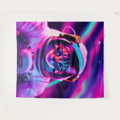 astronautenkat wandkleed (Voorkant (horizontaal))