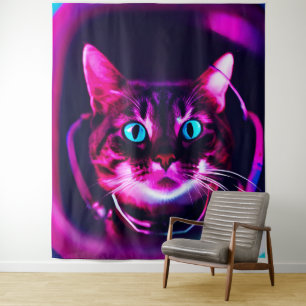 astronautenkat wandkleed