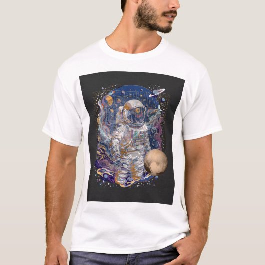 Astronautenontwerp. T-shirt (Voorkant)