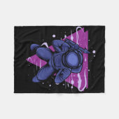 Astronautenoorlog in de ruimte fleece deken (Voorkant (Horizontaal))