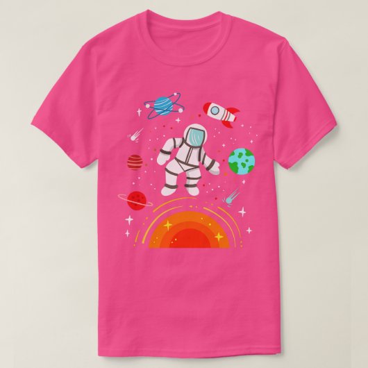 Astronautenplaneten Buitenruimte 1 T-shirt (Design voorkant)