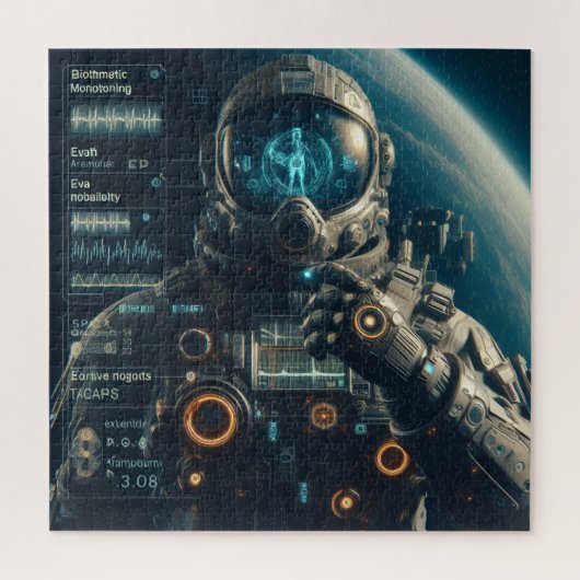 astronautenpuzzel legpuzzel (Verticaal)