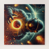 astronautenpuzzel legpuzzel (Horizontaal)