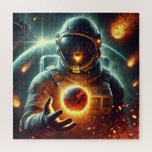 astronautenpuzzel legpuzzel (Verticaal)