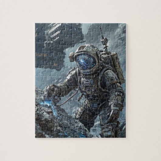 astronautenpuzzel legpuzzel (Verticaal)