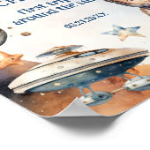 Astronautenruimte Eerste reis rond de zon Welkom Poster (Hoek)