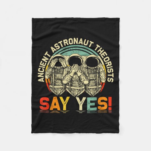 Astronautentheoretici zeggen: "Ja, aliens UFO’s" Fleece Deken (Voorkant)