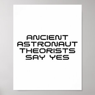 Astronautentheoretici zeggen ja grappig Alien Lo Poster