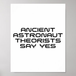 Astronautentheoretici zeggen ja grappig Alien Lo Poster