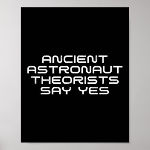 Astronautentheoretici zeggen ja grappig Alien Lo Poster