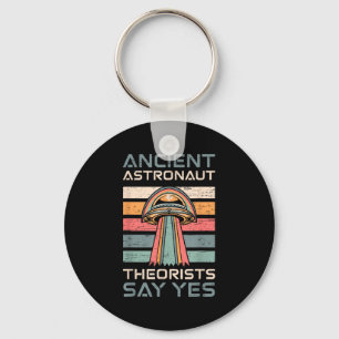 Astronautentheoretici zeggen ja UFO Retro Sleutelhanger