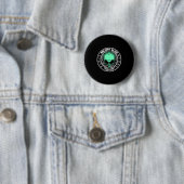 Astronautentheoreticus zegt ja als geschenk ronde button 5,7 cm (In situ)