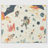 astronautenverkenner cadeaupapier (Vlak)