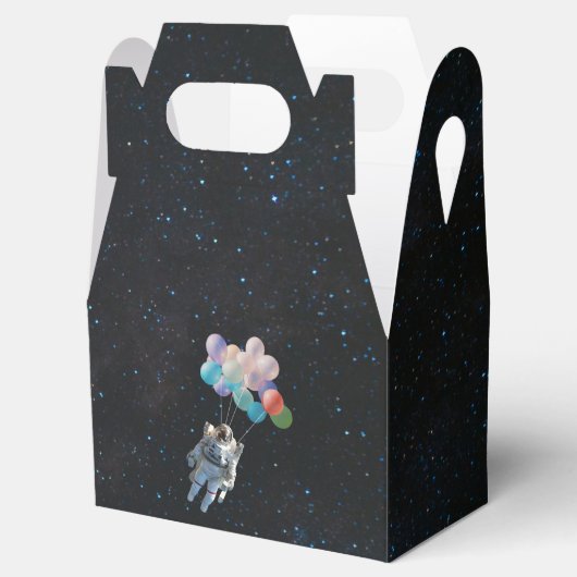 Astronautiestars en ruimtevaardige ballonnen bedankdoosjes (Geopend)