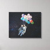 Astronautiestars en ruimtevaardige ballonnen canvas afdruk (Voorkant)