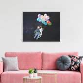 Astronautiestars en ruimtevaardige ballonnen canvas afdruk (Insitu (Woonkamer))