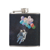 Astronautiestars en ruimtevaardige ballonnen heupfles (Voorkant)
