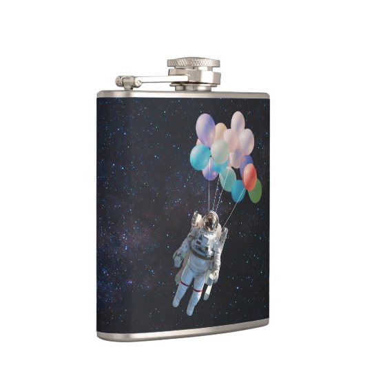 Astronautiestars en ruimtevaardige ballonnen heupfles (Rechts)