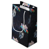 Astronautiestars en ruimtevaardige ballonnen klein cadeauzakje (Achterkant Gekanteld)