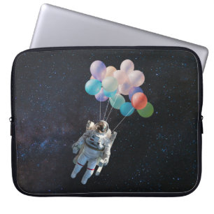 Astronautiestars en ruimtevaardige ballonnen laptop sleeve