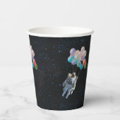 Astronautiestars en ruimtevaardige ballonnen papieren bekers (Achterkant)