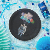 Astronautiestars en ruimtevaardige ballonnen papieren bordje (Feest)