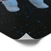 Astronautiestars en ruimtevaardige ballonnen poster (Hoek)