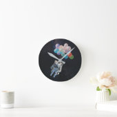 Astronautiestars en ruimtevaardige ballonnen ronde klok (Huis)