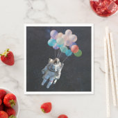 Astronautiestars en ruimtevaardige ballonnen servet (Insitu)