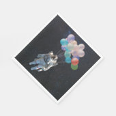 Astronautiestars en ruimtevaardige ballonnen servet (Hoek)