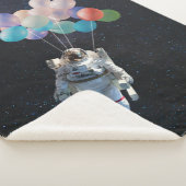 Astronautiestars en ruimtevaardige ballonnen sherpa deken (3/4)